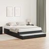 vidaXL Struttura letto con contenitore con cassetto Rovere Nero 140 cm