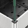 vidaXL Fioriera da Giardino con Graticcio Bianco 80x40x142,5 cm PP