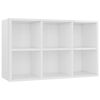 vidaXL Libreria/Credenza Bianco Lucido 66x30x98 cm Legno Multistrato