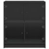 vidaXL Mobile con Ante in Vetro Nero 68x37x75,5 cm