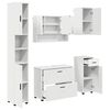 vidaXL Set di mobili per il bagno con cassetto con porta 5 pcs Bianco