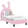 vidaXL Struttura letto per bambini con testata Rosa 70 x 140 cm PU
