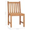vidaXL Set da pranzo da giardino 3 pz 80x80 cm in legno massello di teak