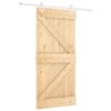 vidaXL Porta scorrevole Naturale e Bianco 90 x 210 cm