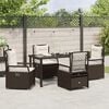 vidaXL Set da Pranzo per Giardino 5 pcs Marrone polyrattan