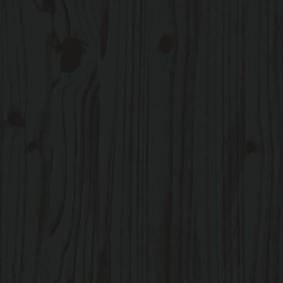 vidaXL Poggiapiedi da Giardino con Cuscino Legno Massello di Pino Nero