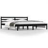 vidaXL Giroletto Nero in Legno Massello 180x200 cm Super King