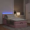 vidaXL Pouf Letto con Materasso e LED Rosa 80x200cm in Velluto