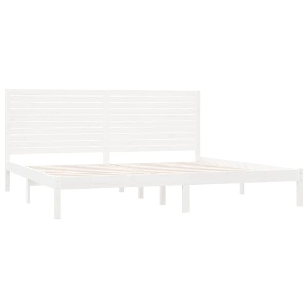 vidaXL Giroletto Bianco in Legno Massello 200x200 cm
