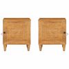 vidaXL Armadio da Notte 2 pcs Marrone Chiaro 40 x 33 x 46 cm