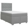vidaXL Letto box spring con materasso Grigio Chiaro 120 x 200 cm