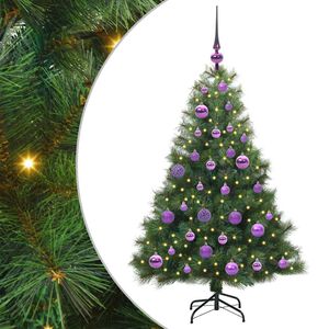 vidaXL Albero di Natale artificiale con 150 LED Verde 120 cm PE e PVC
