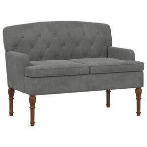 vidaXL Loveseat con bottoni imbottiti Grigio Scuro 111 x 65 x 79 cm