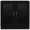 vidaXL Armadietto con Vetrina Nero 82,5x30,5x80 cm Legno Multistrato
