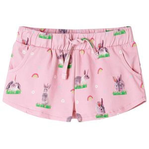 vidaXL Pantaloncini per Bambini con Coulisse Rosa Chiaro 128