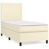 vidaXL Giroletto a Molle con Materasso Crema 90x200 cm in Similpelle