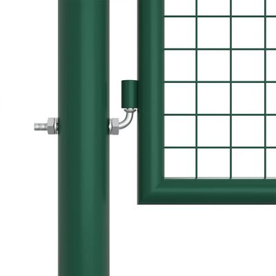 vidaXL Cancello da Giardino a Rete in Acciaio 400x125 cm Verde