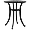 vidaXL Tavolo da Giardino Nero &Oslash;48x53 cm in Alluminio Pressofuso