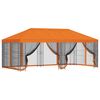 vidaXL Gazebo con pareti laterali 6 x 3 m Arancione