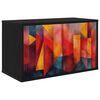 vidaXL Mobile TV da Parete HEESCH 69 x 33 x 40 cm Rovere Nero