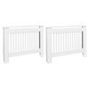 vidaXL Copritermosifoni 2 pz in Legno Multistrato 112 cm Bianco
