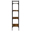 vidaXL Libreria Rovere Fumo 4 Ripiani 56x31,5x138,5 cm Multistrato