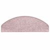 vidaXL Tappetini per scale 15 pz 65x21x4 cm Rosa chiaro Semicircolari Grandi