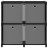 vidaXL Mobile con 12 Scatole a Cubo Nero 69x30x72,5 cm in Tessuto