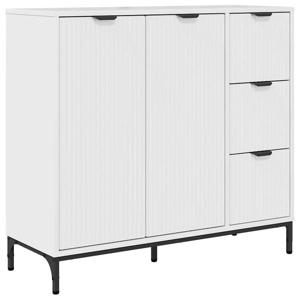 vidaXL Credenza Bianco Lucido 89,5 x 33 x 82 cm Legno multistrato