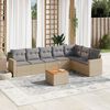 vidaXL Set Divano da Giardino 8 pz con Cuscini Beige in Polyrattan