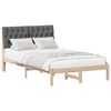 vidaXL Letto con Testiera Rivestita con testiera Marrone 120 x 190 cm