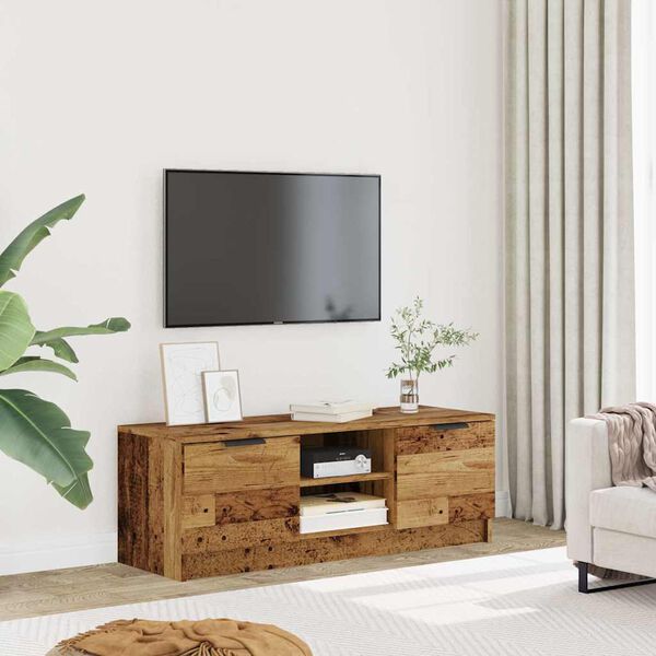 vidaXL Mobile Porta TV Legno Vecchio 102x35x36,5 cm Legno Multistrato