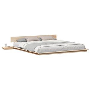 vidaXL Struttura del letto Marrone 200 x 200 cm legno