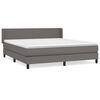vidaXL Giroletto a Molle con Materasso Grgio 180x200 cm in Similpelle