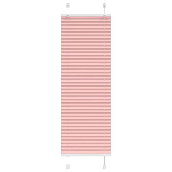 vidaXL Tenda Plissettata Rosa 45x100 cm Larghezza Tessuto 44,4 cm