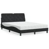 vidaXL Letto con Materasso Nero 140x200 cm in Velluto