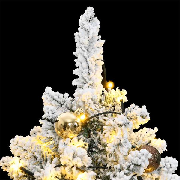 vidaXL Albero Natale Incernierato con 150 LED e Palline 150 cm