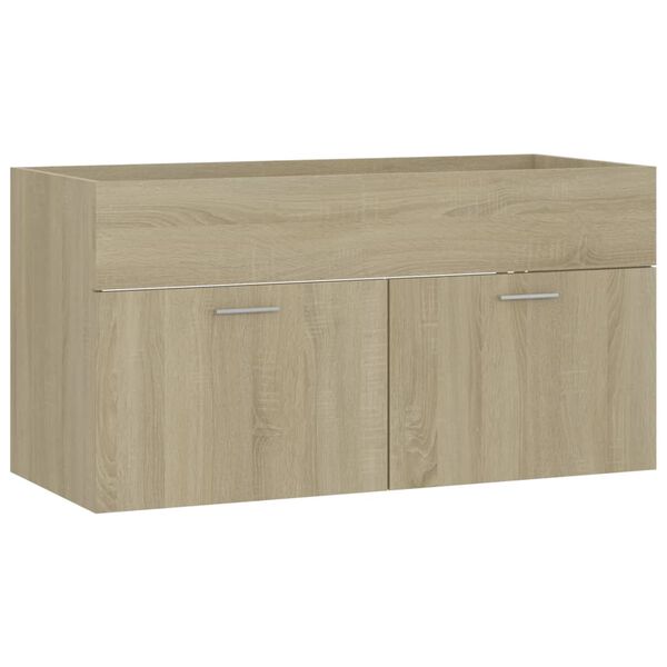 vidaXL Mobile Sottolavabo Rovere Sonoma 90x38,5x46cm Legno Multistrato
