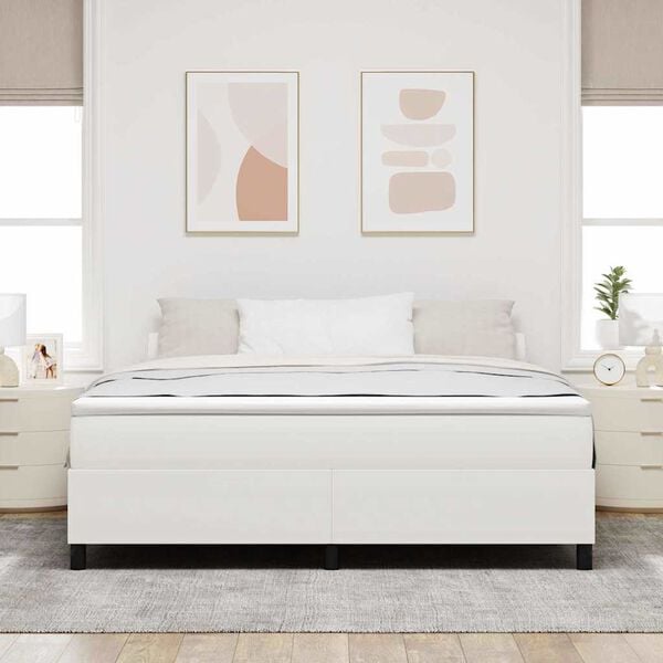 vidaXL Struttura letto piattaforma Crema 180 x 200 cm Tessuto