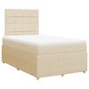 vidaXL Giroletto a Molle con Materasso Crema 120x200 cm in Tessuto