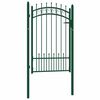 vidaXL Cancello per recinzione EMMEN con punte in acciaio 104x117 cm verde