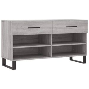 vidaXL Panca Porta Scarpe Grigio Sonoma 102x35x55 cm Legno Multistrato