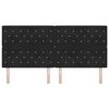 vidaXL Testiera con testiera Nero 200 cm Pelle Sintetica