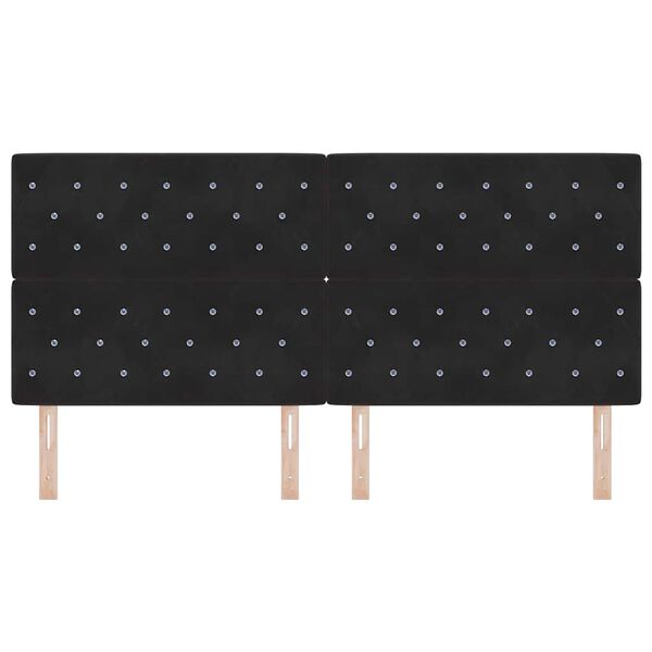 vidaXL Testiera con testiera Nero 200 cm Pelle Sintetica