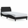 vidaXL Struttura letto Dover Nera 90x190 cm in Tessuto