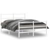 vidaXL Giroletto con Testiera e Pediera Metallo Bianco 140x190 cm