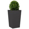 vidaXL Fioriere da Giardino 2 pz Nere 45x45x75 cm in Acciaio
