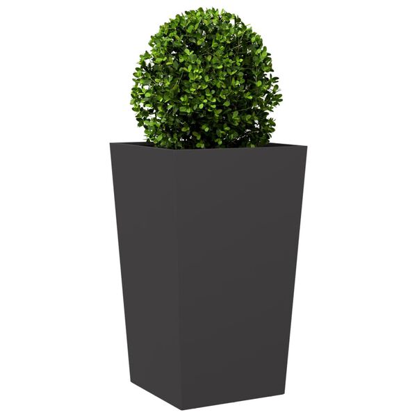 vidaXL Fioriere da Giardino 2 pz Nere 45x45x75 cm in Acciaio