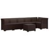 vidaXL Divano da Giardino 6 Posti Aspetto Rattan PP Marrone