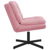 vidaXL Poltrona Relax con Base Girevole Rosa 63 x 75 x 76 cm Velluto